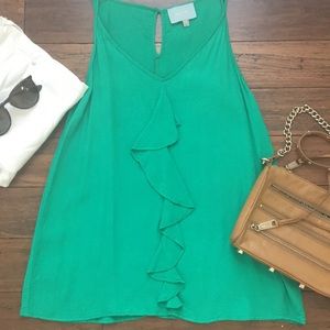 Green Sleeveless Blouse